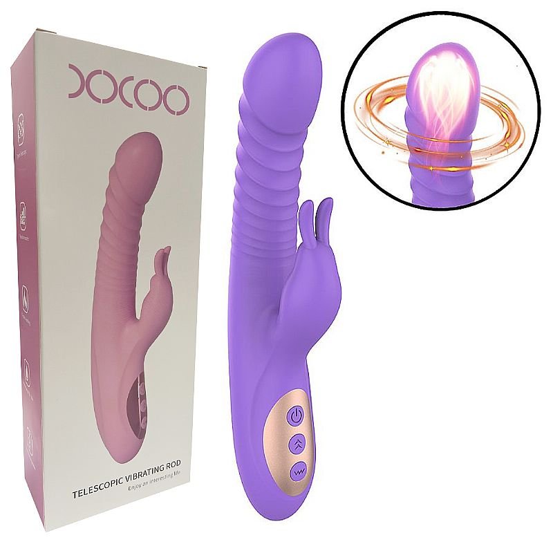 Vibrador de ponto G e clitóris com Pulsação - Vai e vem com Rotação 360° / Aquecimento - XXOO - Green Baby
