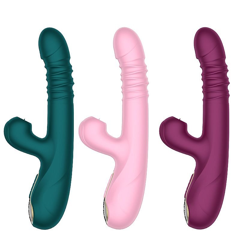 Vibrador de ponto G e clitóris com Pulsação - Vai e vem - Fabulous Secret - Vinho