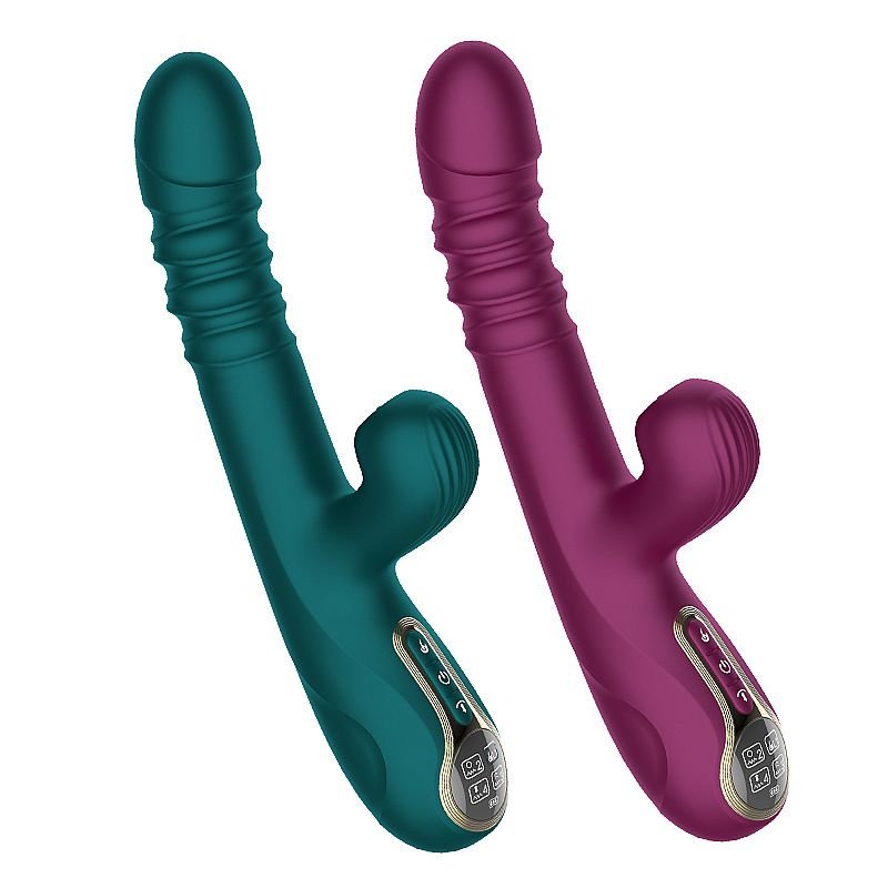 Vibrador de ponto G e clitóris com Pulsação - Vai e vem - Fabulous Secret - Vinho