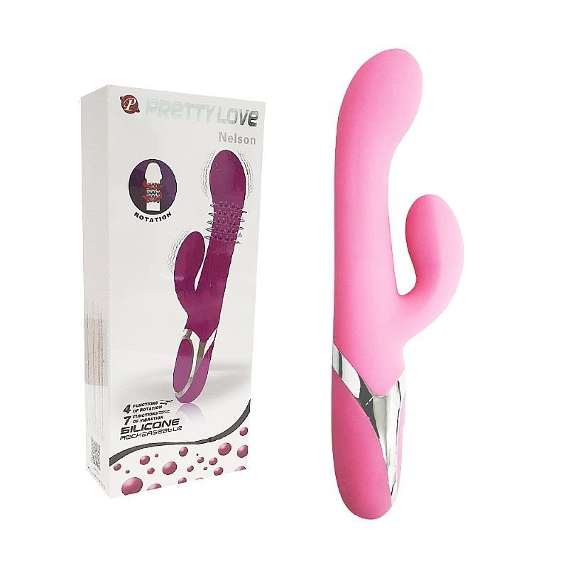 Vibrador de Ponto G e Clitóris com Rotação de esferas - Nelson - Pretty Love