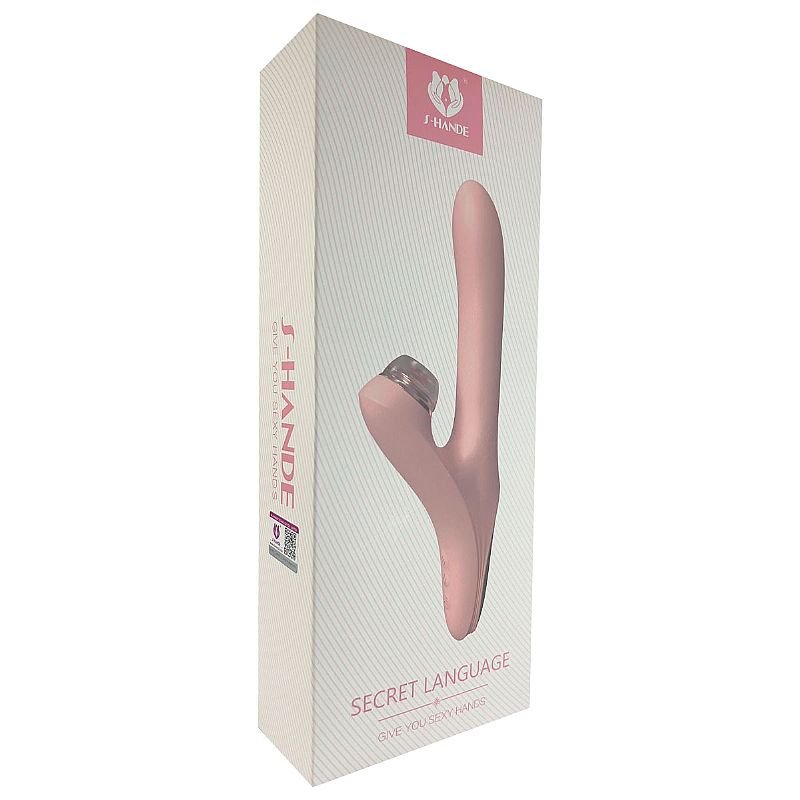 Vibrador de Ponto G e Clitóris com Rotação de Esferas - Secret Language / com Ponteiras - S-Hande