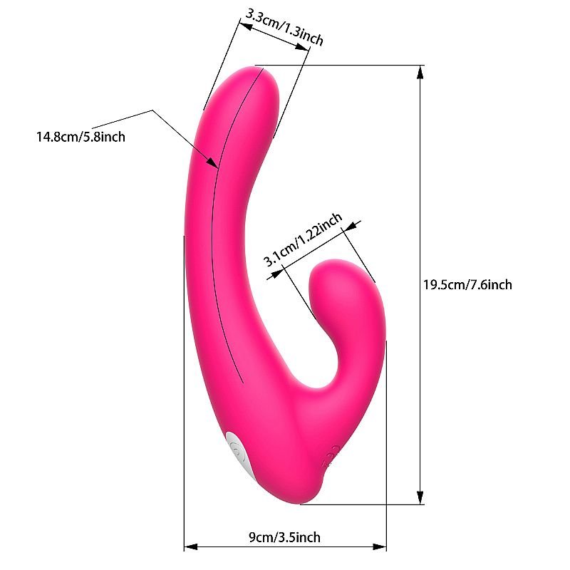 Vibrador de Ponto G e Clitóris com Rotação e Controle Remoto