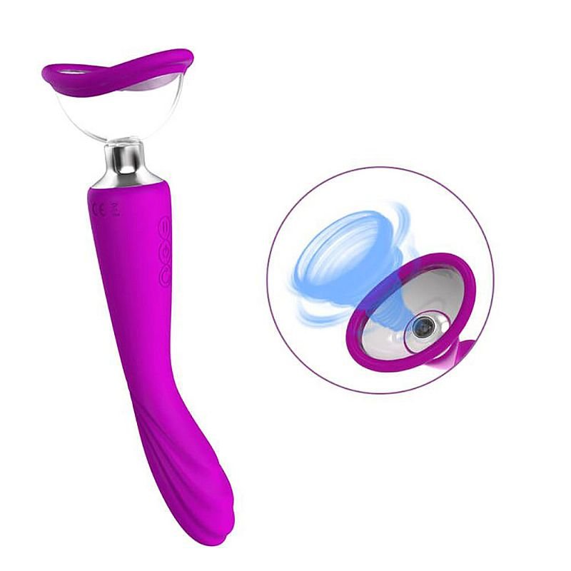 Vibrador de Ponto G e Clitóris com Sucção - Alan B - Roxo