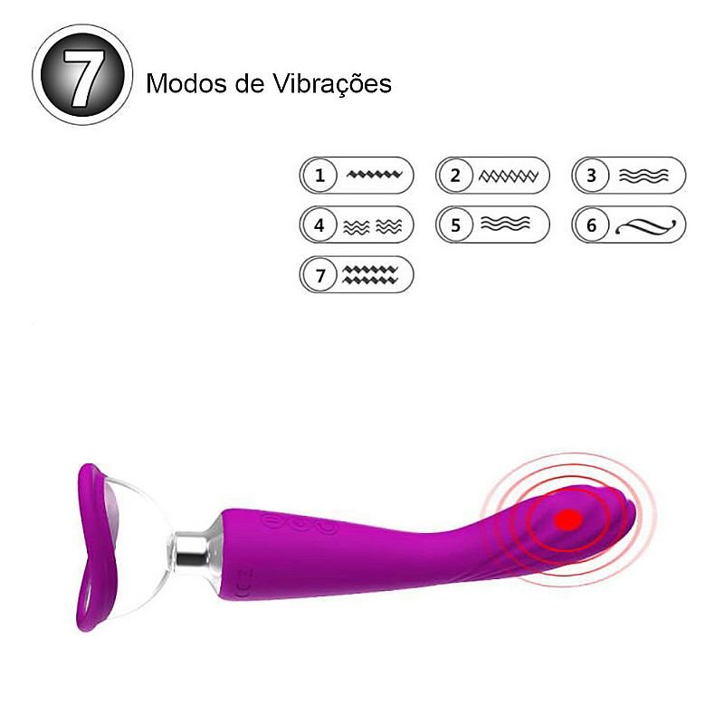 Vibrador de Ponto G e Clitóris com Sucção - Alan B - Rosa