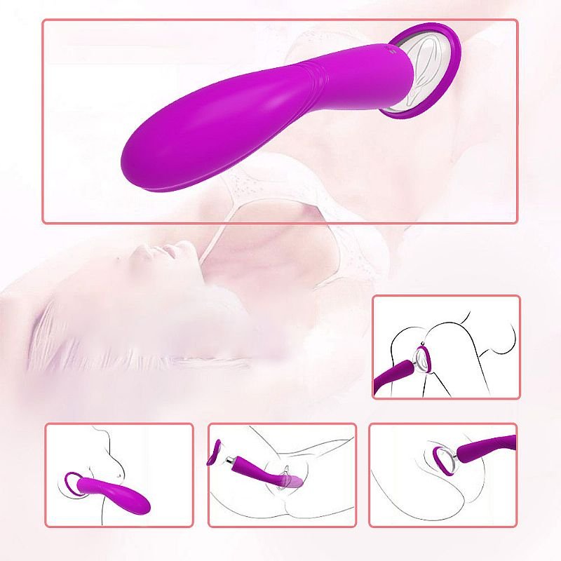 Vibrador de Ponto G e Clitóris com Sucção - Alan B - Roxo