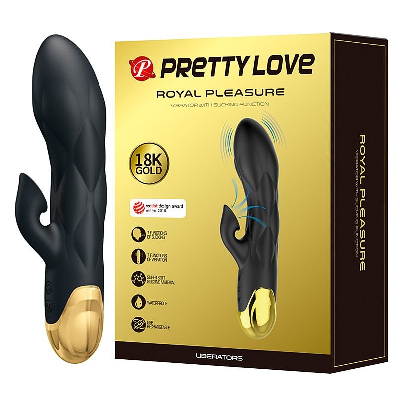 Vibrador de Ponto G e Clitóris com Sucção Recarregável - Liberators - Pretty Love