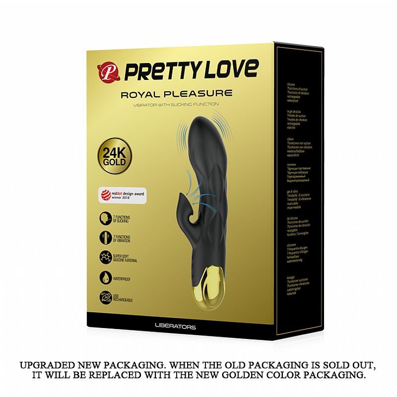 Vibrador de Ponto G e Clitóris com Sucção Recarregável - Liberators - Pretty Love