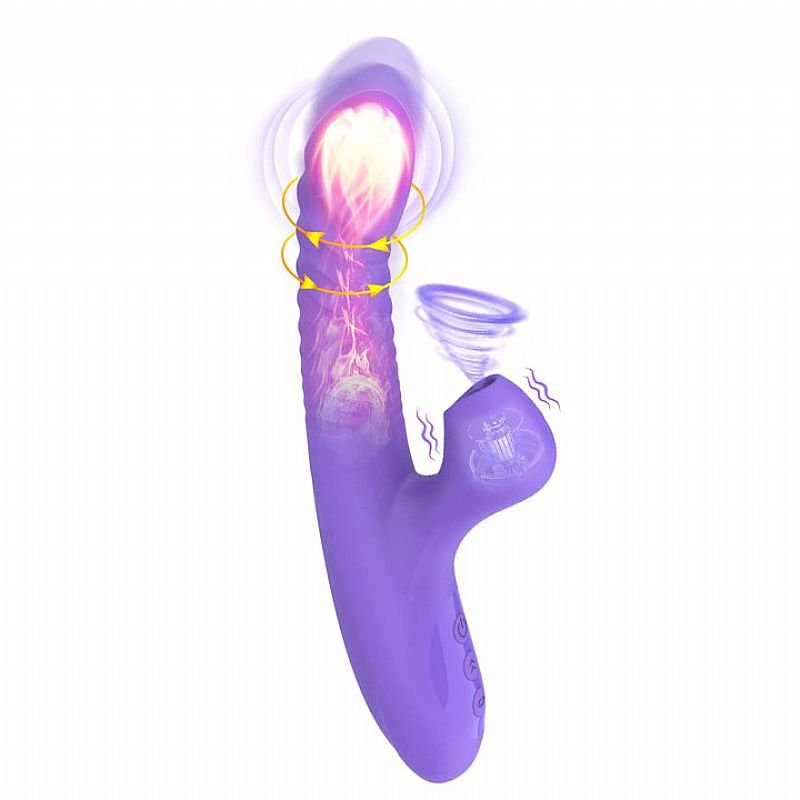 Vibrador de ponto G e clitóris com Sucção - Vai e vem com Rotação / Aquecimento 2