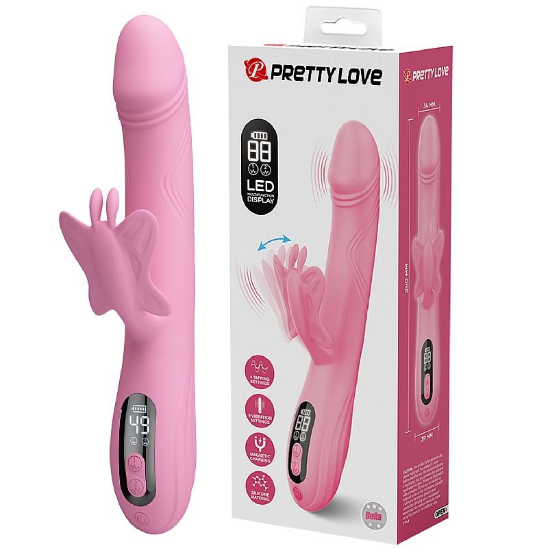 Vibrador de Ponto G e Clitóris com Tapping - Bella - Pretty Love