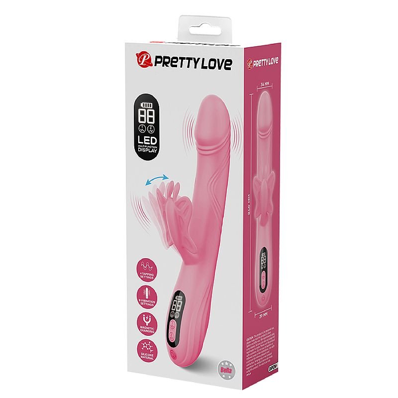 Vibrador de Ponto G e Clitóris com Tapping - Bella - Pretty Love