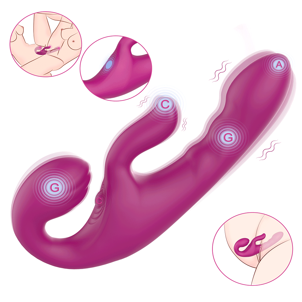 Vibrador de Ponto G e Clitóris com Tapping - Co-Op Bliss - S-Hande - Roxo