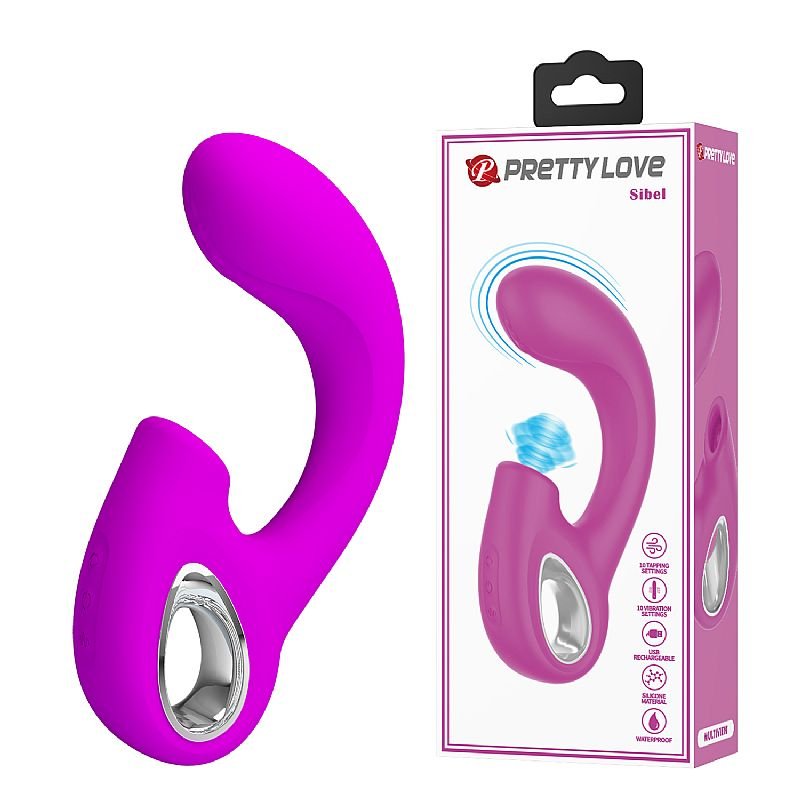 Vibrador de Ponto G e Clitóris com Tapping - Sibel - Pretty Love