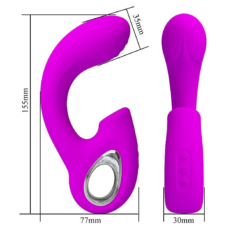 Vibrador de Ponto G e Clitóris com Tapping - Sibel - Pretty Love