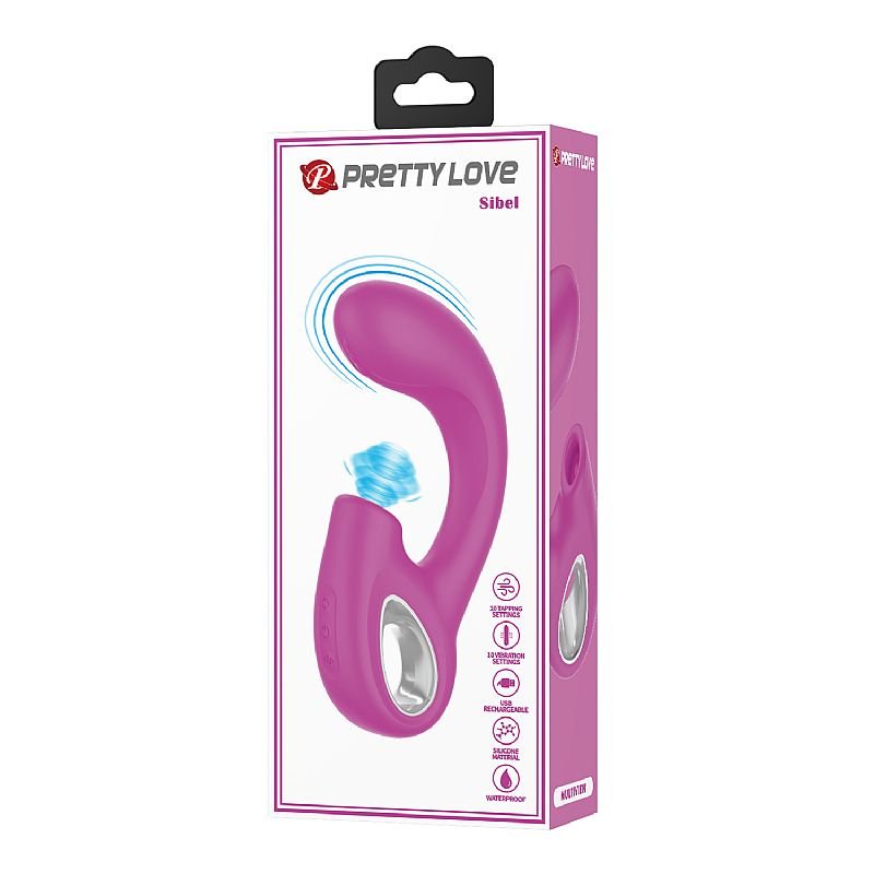 Vibrador de Ponto G e Clitóris com Tapping - Sibel - Pretty Love