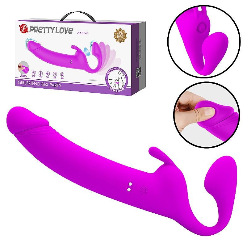 Vibrador de Ponto G e Clitóris com Tapping - Strapless - Zanini - 4.0 x 28.3cm - Pretty Love