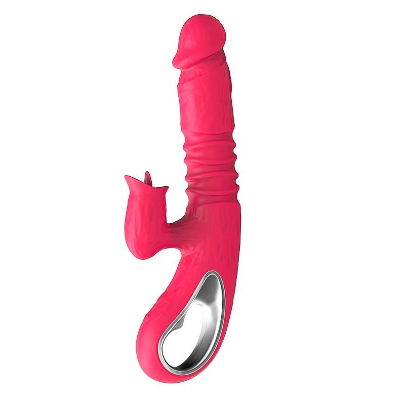 Vibrador de ponto G e Clitóris com Vai e Vem 2 - Vermelho