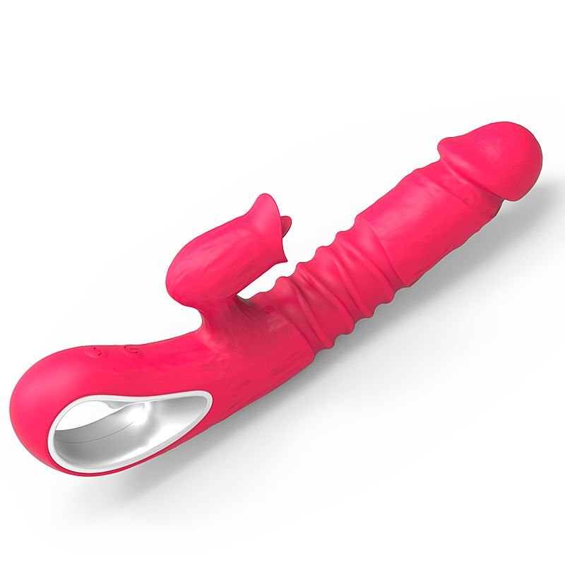 Vibrador de ponto G e Clitóris com Vai e Vem 2 - Vermelho