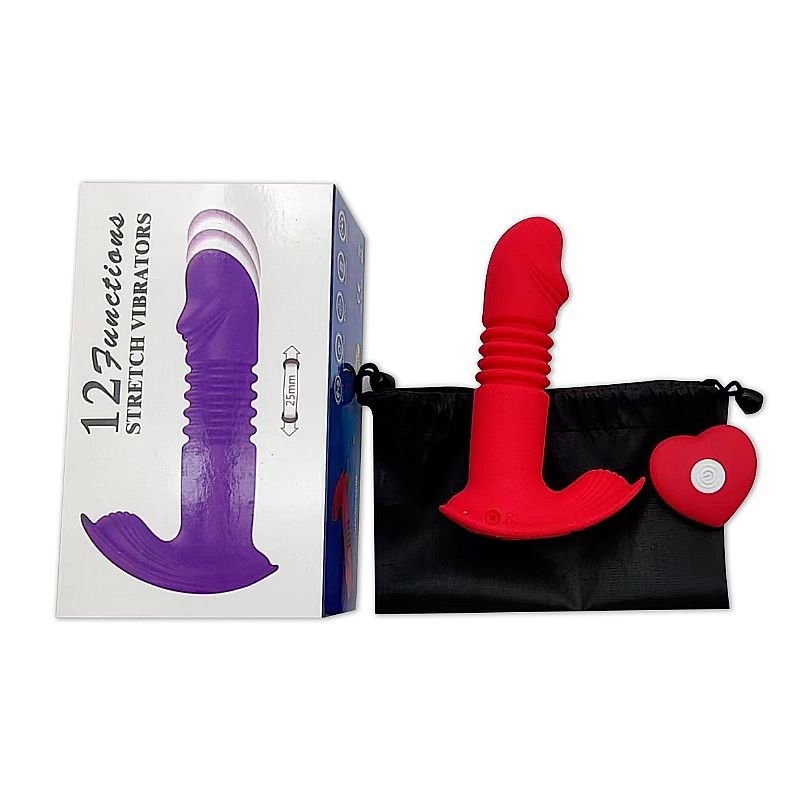 Vibrador de ponto G e Clitóris com Vai e Vem - com Controle Remoto - Roxo