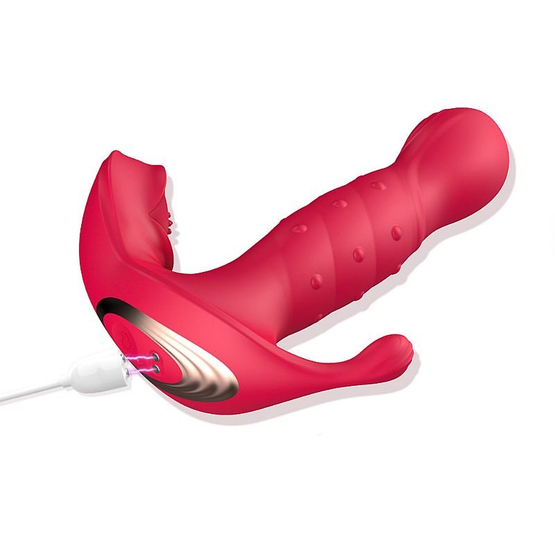 Vibrador de Ponto G e clitóris com Vai e Vem de Anel - Dedilhar / Tapping - Petty-B