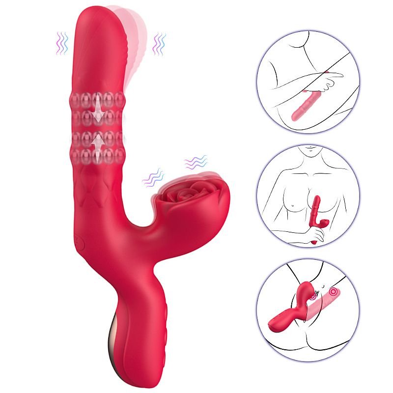 Vibrador de Ponto G e Clitóris com Vai e Vem de Anel - Dedilhar / Vem Cá - Minnie