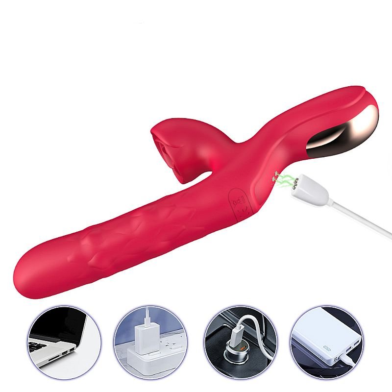 Vibrador de Ponto G e Clitóris com Vai e Vem de Anel - Dedilhar / Vem Cá - Minnie