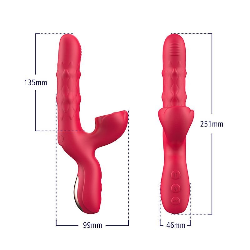 Vibrador de Ponto G e Clitóris com Vai e Vem de Anel - Dedilhar / Vem Cá - Minnie