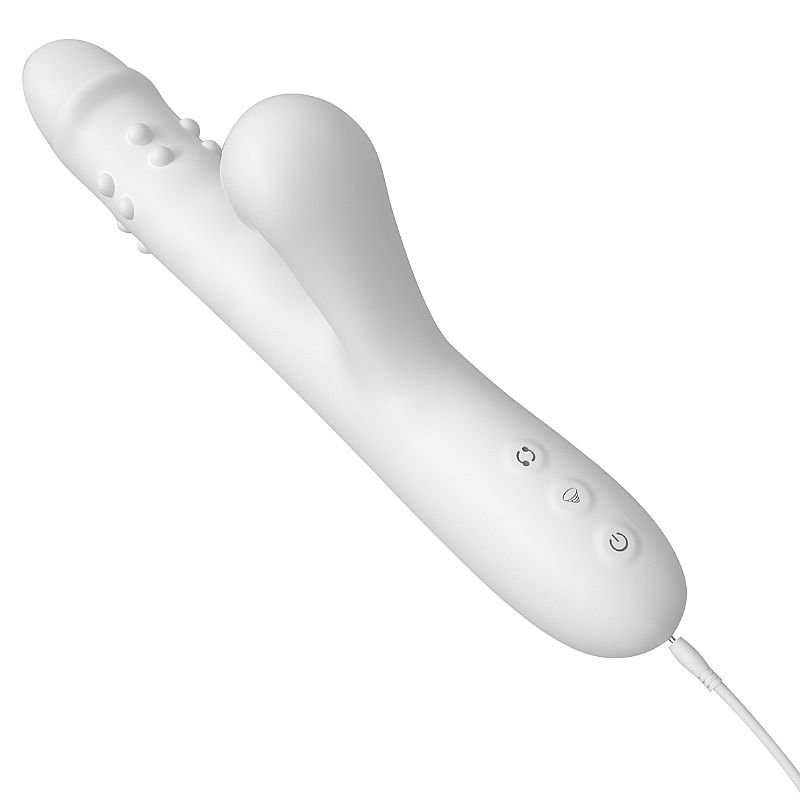 Vibrador de Ponto G e Clitóris com Vai e Vem de Esferas