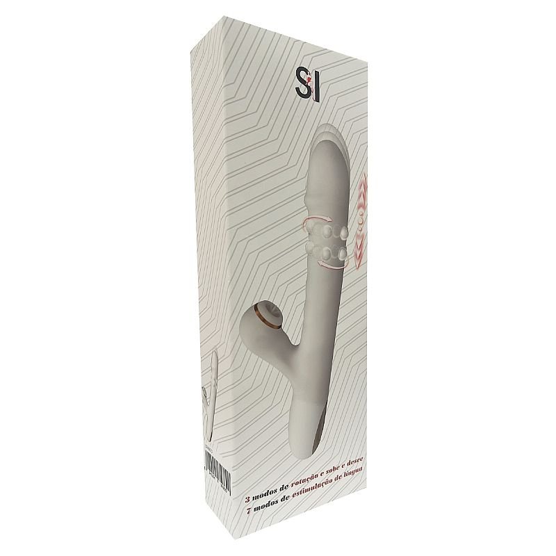 Vibrador de Ponto G e Clitóris com Vai e Vem de Esferas