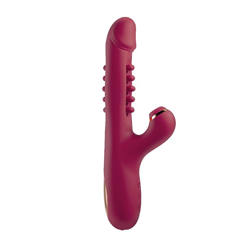 Vibrador de Ponto G e Clitóris com Vai e vem de Esferas - Lilith 3 em 1 - Rosa