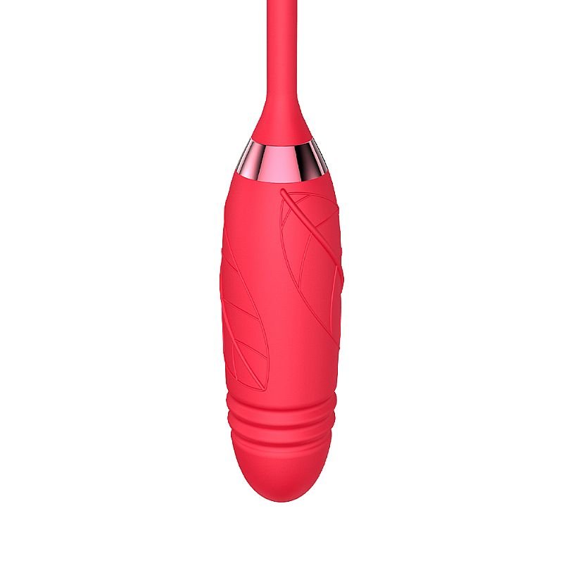 Vibrador de Ponto G e Clitóris com Vai e vem - Formato de Rosa - Hortênsia - Rosa