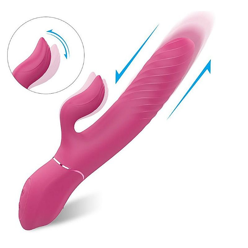 Vibrador de Ponto G e Clitóris com Vai e vem / Impulso - Lighters - S-Hande - Roxo
