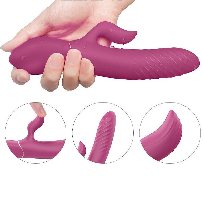 Vibrador de Ponto G e Clitóris com Vai e vem / Impulso - Lighters - S-Hande - Vermelho