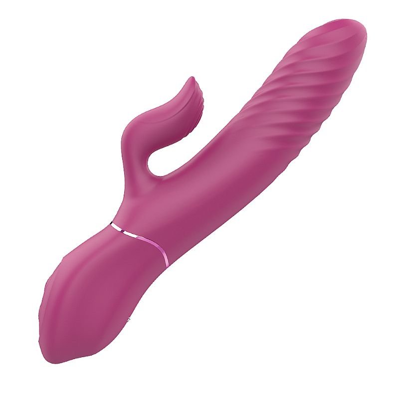 Vibrador de Ponto G e Clitóris com Vai e vem / Impulso - Lighters - S-Hande - Vinho