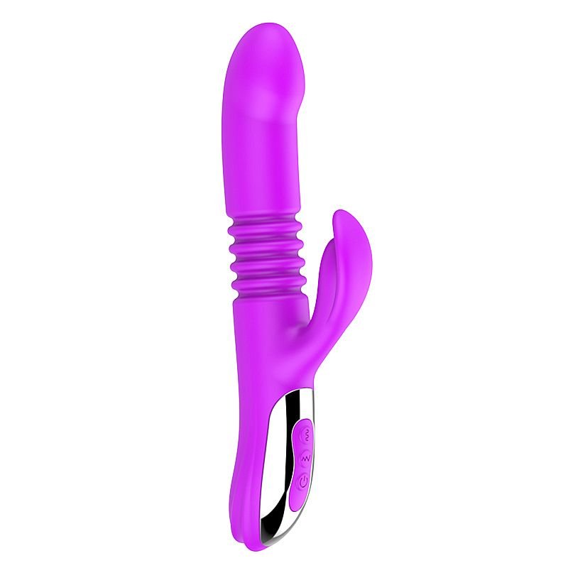 Vibrador de Ponto G e clitóris com Vai e vem - Stretch - Vermelho