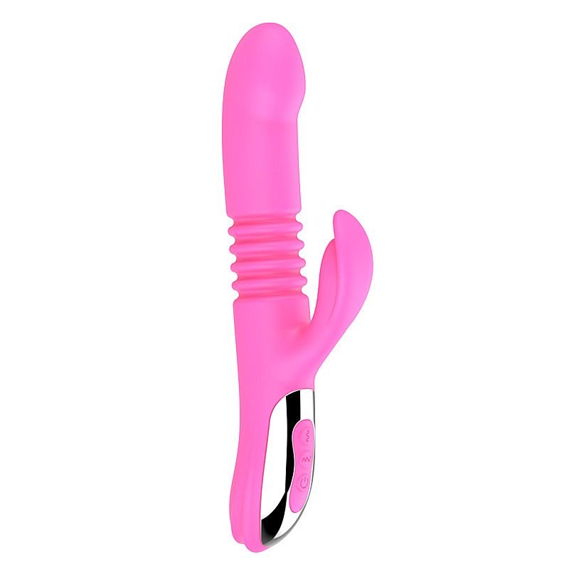 Vibrador de Ponto G e clitóris com Vai e vem - Stretch - Vermelho