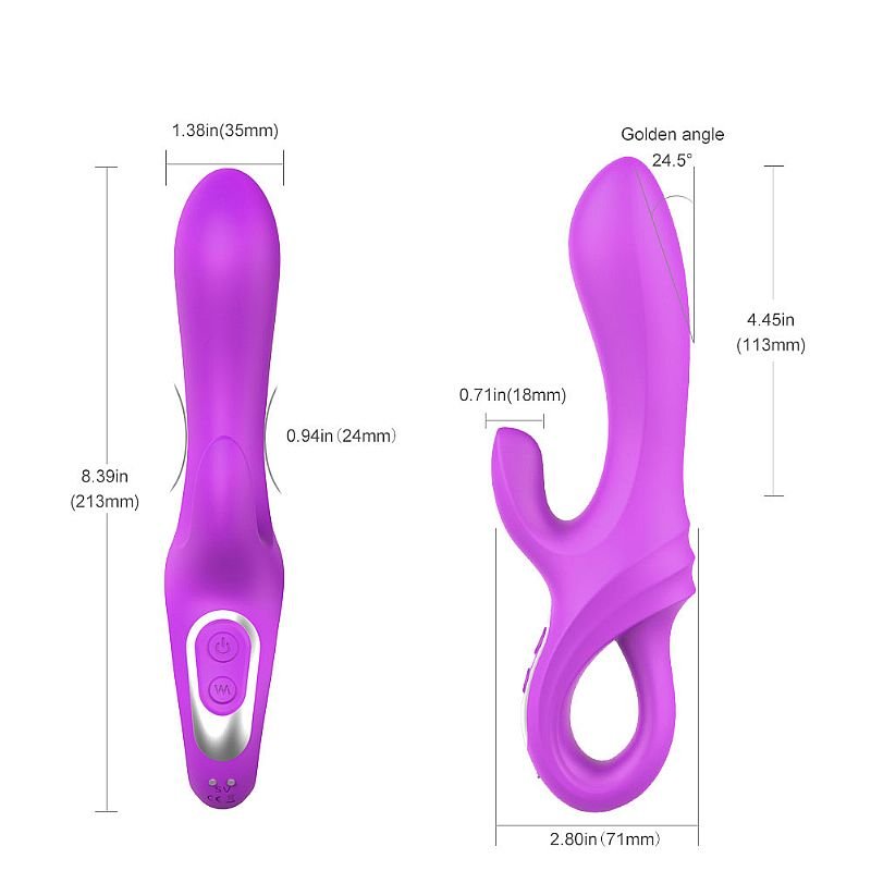 Vibrador de Ponto G e clitóris - Daggers - S-Hande - Roxo
