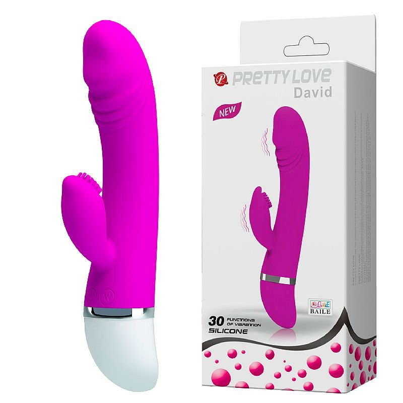 Vibrador de Ponto G e Clitóris - David - Dupla Estimulação - Pretty Love