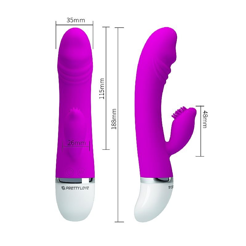 Vibrador de Ponto G e Clitóris - David - Dupla Estimulação - Pretty Love