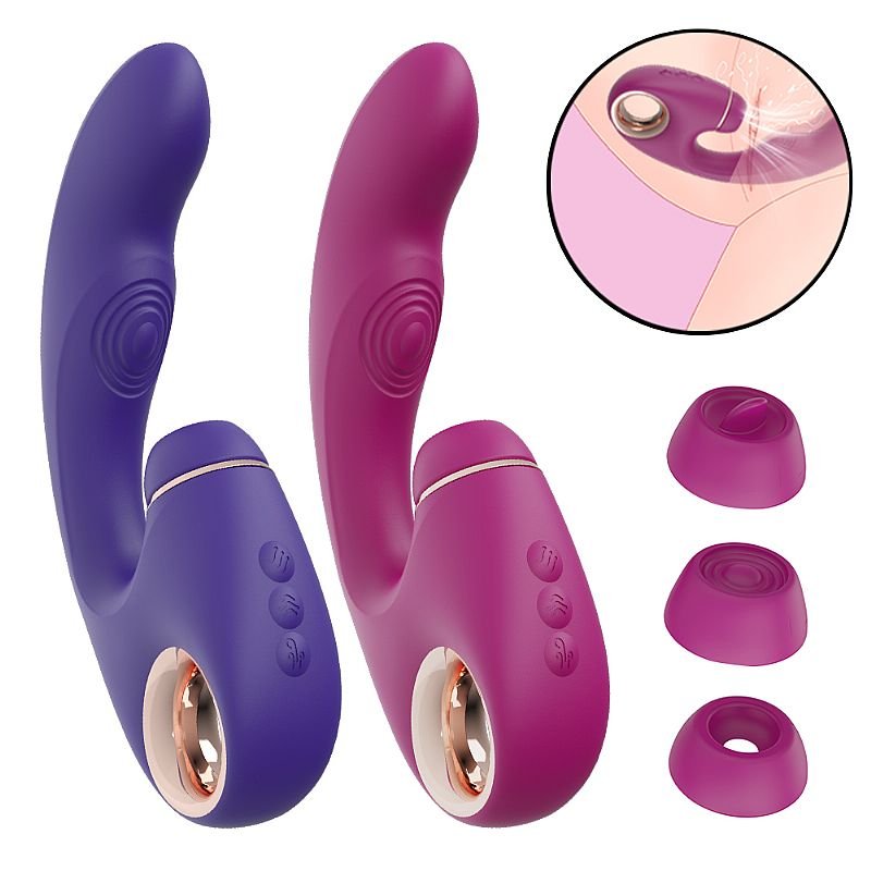Vibrador de Ponto G e Clitóris - Dedilhar / Tapping - Joanna- S-Hande - Roxo