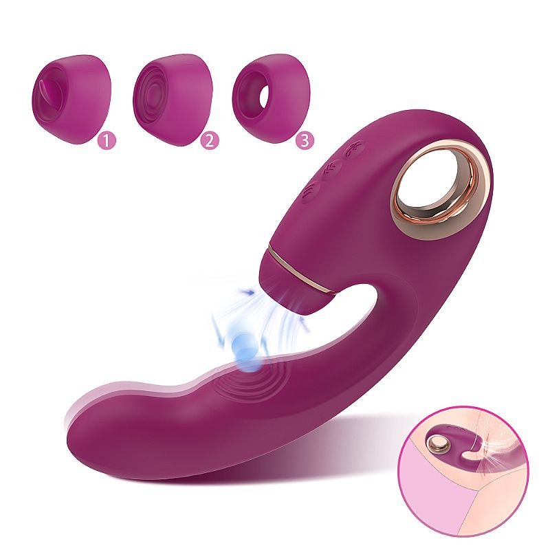 Vibrador de Ponto G e Clitóris - Dedilhar / Tapping - Joanna- S-Hande - Roxo