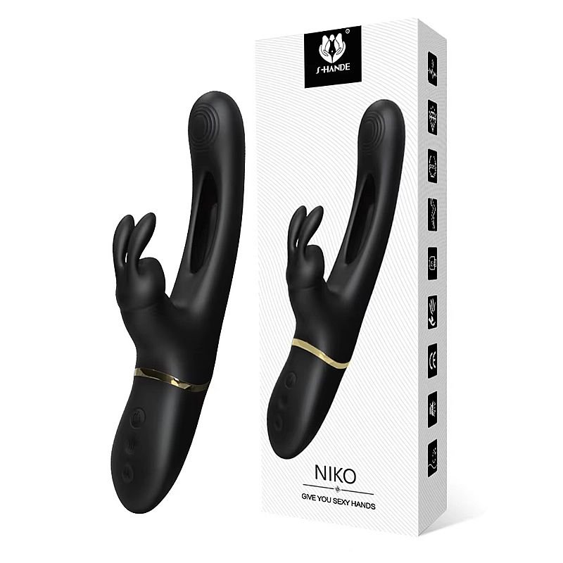 Vibrador de Ponto G e clitóris - Dedilhar/Slap - Niko - S-Hande