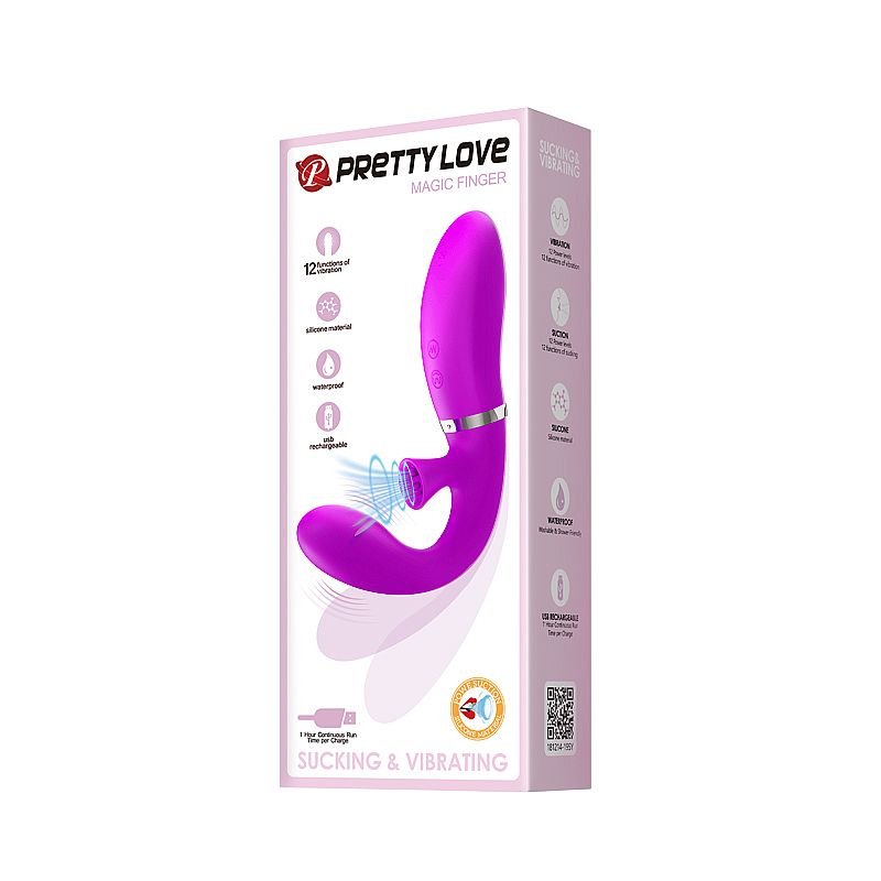 Vibrador de ponto G e clitóris - Desirable Magic Finger - Função Sucção - Pretty Love
