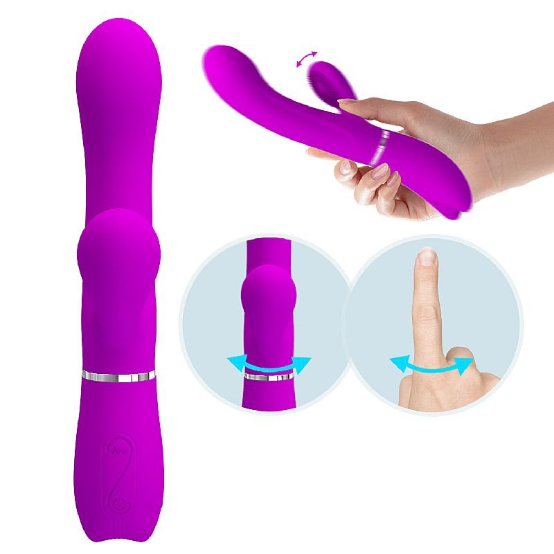 Vibrador de Ponto G e Clitóris - DJ - Pretty Love