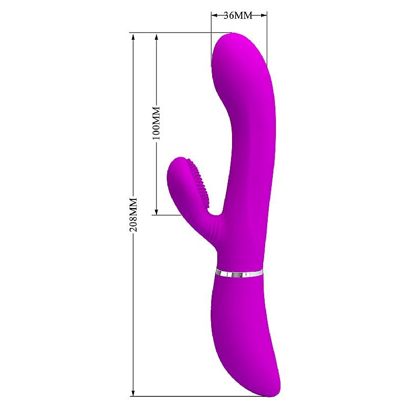 Vibrador de Ponto G e Clitóris - DJ - Pretty Love