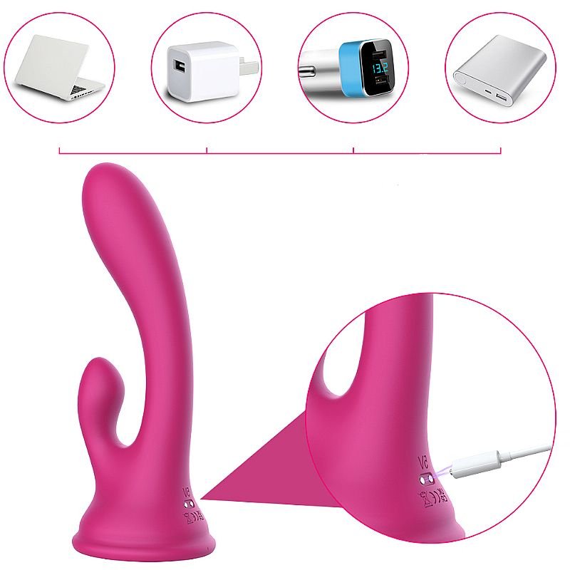 Vibrador de Ponto G e clitóris - Dolphin Lover - S-Hande - Roxo