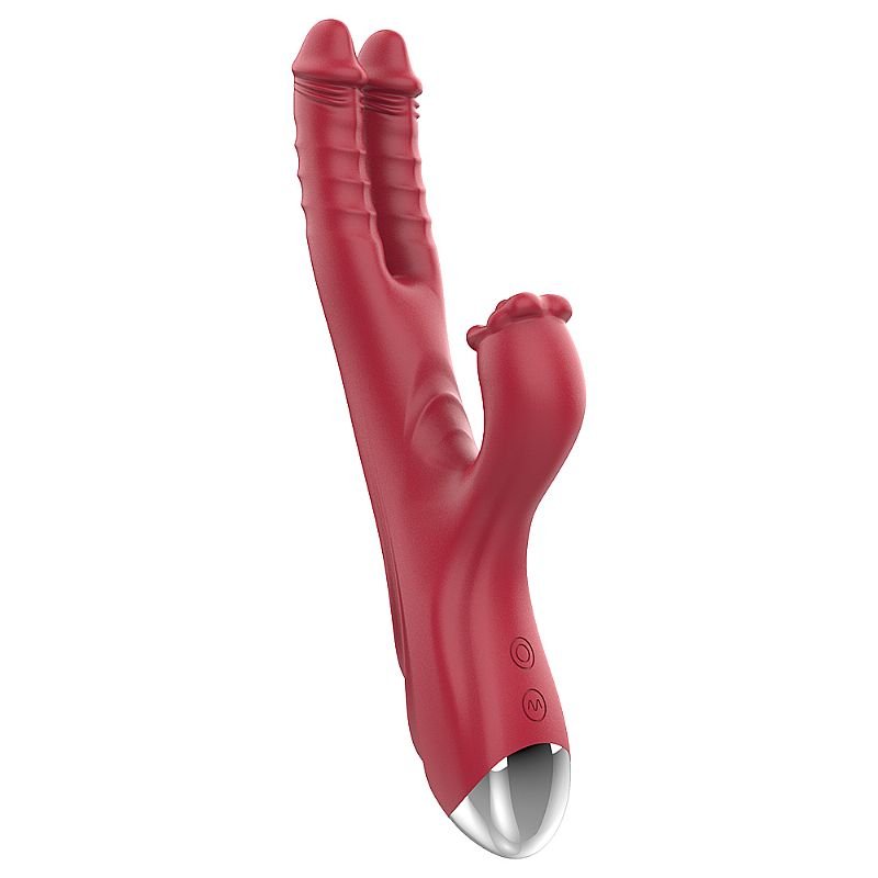 Vibrador de Ponto G e clitóris Duplo - Dedilhar / Vem cá - 25,3 x 4,0cm - Twin-Vibe