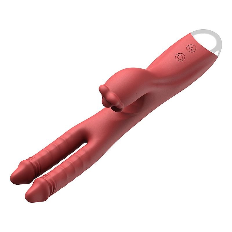 Vibrador de Ponto G e clitóris Duplo - Dedilhar / Vem cá - 25,3 x 4,0cm - Twin-Vibe