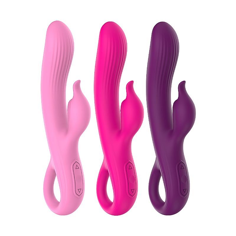 Vibrador de Ponto G e clitóris em Silicone Líquido - William - Rosa