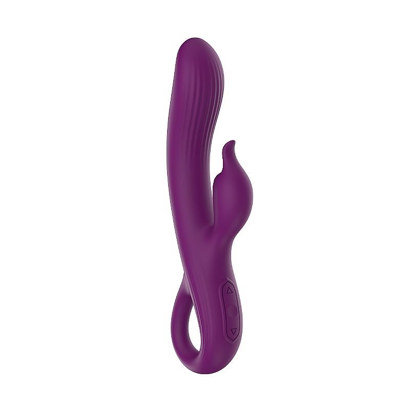 Vibrador de Ponto G e clitóris em Silicone Líquido - William - Roxo