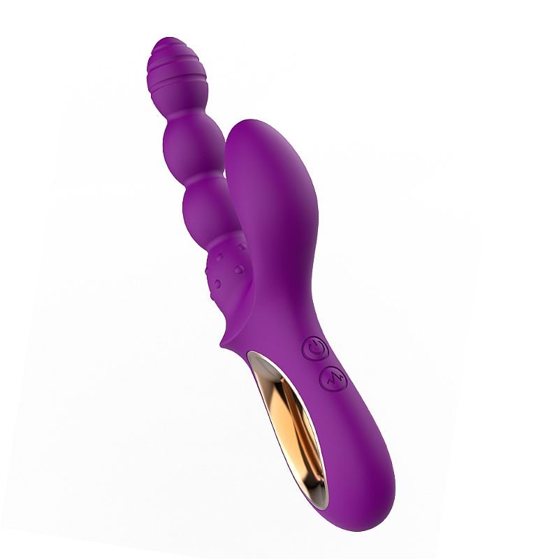 Vibrador de Ponto G e Clitóris - Escalonado - Roxo